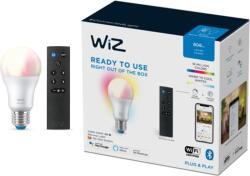 Philips A60 smart RGB LED izzó, Wi-Fi + Bluetooth, E27, 8W (60W), fehér és színes fény, kompatibilis Google Assistant / Alexa / Siri + távirányító