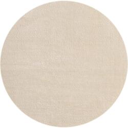 Nilus Modern szőnyeg Palm Plüss (Beige) Kerek 120cm Bézs (Roybei-120k)