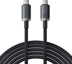 Baseus USB-C-USB-C adatkábel, Baseus Crystal Shine, 100 W, 1, 5 m, 20 Gbps, fekete (065885)