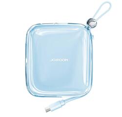 JOYROOM Külső akkumulátor 10000 mAh Joyroom JR-L004 Jelly Powerbank, 12, 5 W, USB-C, USB, beépített USB-C kábel, kék