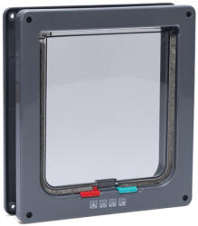 Karlie Karlie macskaajtó 4-utas zárral, alagútelemmel, szürke, Sz 19, 2 x H 20cm