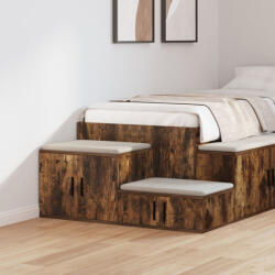 vidaXL Tárolószekrény Füstölt Tölgy 108x41x40 cm Mérnöki Fa (866671) - pepita
