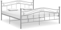 vidaXL szürke fém ágykeret 200 x 200 cm (VD325008)