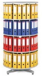 Dulap rotativ pentru bibliorafturi, diametru 81 cm, gri, 4 etaje M999932 Dulap arhivare