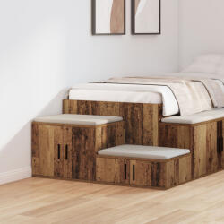 vidaXL Tárolószekrény Régi Fa 127x41x40 cm Mérnöki Fa (866657) - pepita