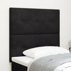 vidaXL Fejtámla Gombos Tűzéssel Fekete 100 cm Bársony (VD3337817)