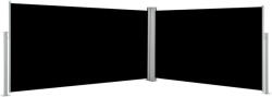 vidaXL fekete behúzható oldalsó napellenző 160 x 600 cm (VD42178)