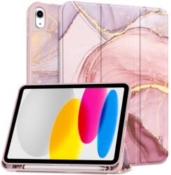 Tablettok iPad 2022 10.9 iPad 10 - Marble Smart Case, Ceruza Tartóval