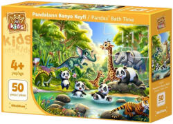 Art Puzzle Puzzle pentru copii Art Puzzle din 50 piese XXL - Panda se îmbăiază (35326) Puzzle