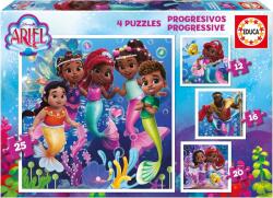 Educa Puzzle pentru copii Educa 4 în 1 - Ariel (EDU20342) Puzzle