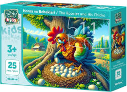 Art Puzzle Puzzle pentru copii Art Puzzle din 25 piese XXL - Cocoșul și puii lui (35039) Puzzle