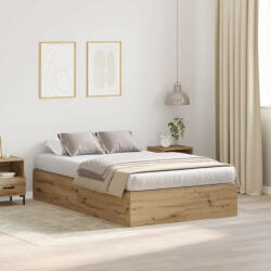 vidaXL Tárolóágykeret Artisan Tölgy 120x200 cm (VD3335372)
