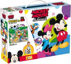 Lisciani Puzzle cu două fețe în servietă Lisciani din 60 piese - Mickey Mouse Puzzle