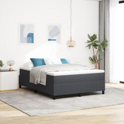 vidaXL Boxspring Ágy Sötétszürke 140x200 cm Hordós Szövet (VD3337413)