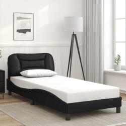 vidaXL fekete műbőr ágykeret fejtámlával 90x190 cm (VD3207967)