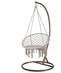 Leziter Cardenas függőfotel állvánnyal szürke-barna (WST-01-Grey_SW-007-STBR) - homelux