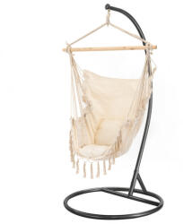 Leziter Puerto függőszék állvánnyal bézs-fekete (WST-02-Beige_SW-007-STBL) - homelux
