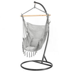 Leziter Puerto függőszék állvánnyal szürke-fekete (WST-02-Grey_SW-007-STBL) - homelux