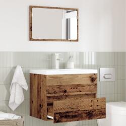vidaXL Комплект мебели за баня 2 бр. Старо дърво 57 x 37 x 45 см (875432)