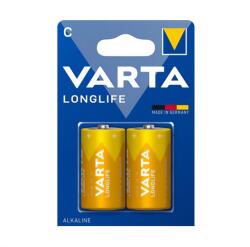 VARTA LONGLIFE tartós elem (C/baby, LR14, 1.5V, alkáli) 2db/csomag 4114101422 (4114101422)