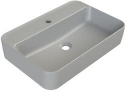 CeraStyle HERA - PULTRA ültethető - Top Counter - porcelán mosdó - MATT SZÜRKE - 60 x 42 cm (OC017H71U133Y01102) - gardenet