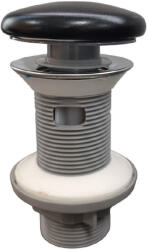 CeraStyle Klikk - klakk leeresztőszelep - KEREK - matt FEKETE - túlfolyós mosdókagylóhoz - Ø 73 mm (BD05803080224531) - gardenet