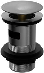 CeraStyle Klikk - klakk leeresztőszelep - KEREK - matt szürke - túlfolyós mosdókagylóhoz - Ø 73 mm (BD05803080224731) - gardenet