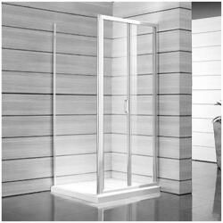 Jika Lyra plus - 900 L/P zuhanykabin ajtó, átlátszó üveg, fehér H2553820006681 (H2553820006681)