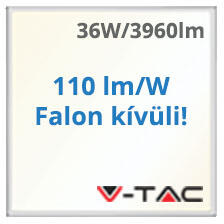 V-TAC LED panel (595 x 595mm) 36W - természetes fehér, Backlit, süllyeszthető / falon kívüli, Samsung chip ( 216380)