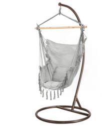 Leziter Puerto függőszék állvánnyal szürke-barna (WST-02-Grey_SW-007-STBR) - platinashop
