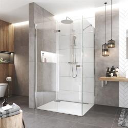 Mereo Mereo, Novea sarok zuhanykabin, téglalap, bal ajtó és fix rész, átlátszó üveg, MER-CK14833ZL (MER-CK14833ZL)