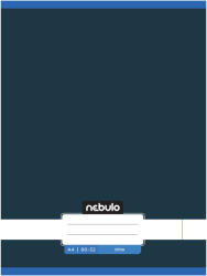 Nebulo Nebulo: Tűzött sima grafitkék színű füzet 80-32 A/4 (SI-MGM-2-A4-12348954) - jatekshop