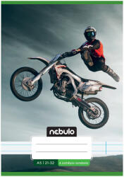 Nebulo Nebulo: Tűzött 4. osztályos freestyle motoros mintás vonalas füzet 21-32 A/5 (VO4-2-VM-A5-12346349) - jatekshop