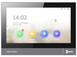Hikvision DS-KH8381-WTE1/Flush IP video-kaputelefon beltéri egység, 7" IPS kijelző, 1024x600 felbontás, WiFi, PoE, süllyeszthető (DS-KH8381-WTE1-Flush)