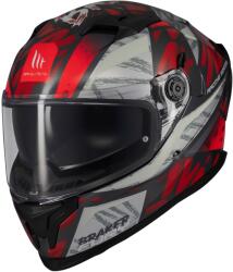 MT Helmets MT Braker SV Fury zárt motoros bukósisak fekete-szürke-piros