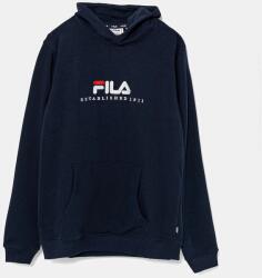 Fila gyerek felső LODDIN sötétkék, nyomott mintás, kapucnis, FAT0624 - sötétkék 146-152