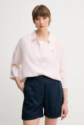 Tommy Hilfiger len ing galléros, rózsaszín, relaxed, WW0WW46169 - rózsaszín 40