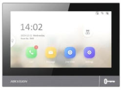 Hikvision DS-KH8381-WTE1/Flush IP video-kaputelefon beltéri egység; 7" IPS kijelző; 1024x600 felbontás; WiFi; PoE; süllyeszthető