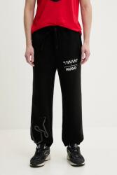 HUGO BOSS melegítőnadrág fekete, férfi, nyomott mintás, 50531760 - fekete M