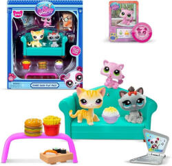 MGA Entertainment Littlest Pet Shop: Set de joacă cu 3 piese Diner Dash cu figurine pisici (LPS00636) Figurina