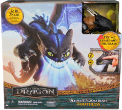 Spin Master Cum să-ți dresezi dragonul: Figurina de jucărie dragon Fără Dinți Ultimate Plasma Blast cu lumină și sunet, 38 cm - Spin Master (6072541) Figurina