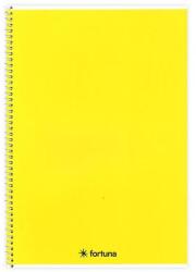 Fortuna Spirálfüzet vonalas FORTUNA Monocolor A/4 70 lapos sárga (01.02132) - robbitairodaszer