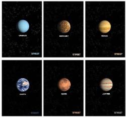 STREET Füzet vonalas STREET A/4 54 lapos Planets margóval (65240) - robbitairodaszer