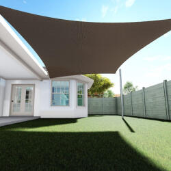 Sun Garden Napvitorla - árnyékoló teraszra, négyszög alakú 2x2 m Kávé színben - HDPE anyagból