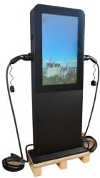 JHY Amperex Tech Display képernyős 44KW(22KW*2) Dupla, elektromos autó töltőoszlop - OCPP1.6J, WIFI, 4G (HT0440LJZTW12-31)