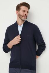HUGO BOSS gyapjú kardigán sötétkék - sötétkék XL