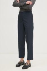 Tommy Hilfiger nadrág női, sötétkék, magas derekú egyenes, WW0WW42951 - sötétkék 40