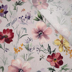 Takoy Viszkóz vászon 100g rózsaszínű virágok Muan