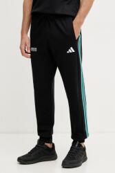 Adidas pamut melegítőnadrág x Mercedes fekete, férfi, nyomott mintás, JV5379 - fekete S