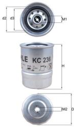 MAHLE filtru combustibil MAHLE KC 236 (KC 236) - automobilus